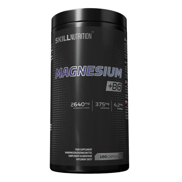 Magnez 125mg + Witamina B6 1,4mg 180 kapsułek [Skill Nutrition] - Skill Nutrition