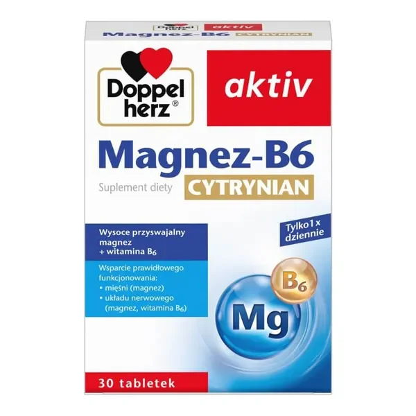 Magnez 150 mg + Witamina B6 3 mg 30 tabletek [Doppelherz] - Doppelherz