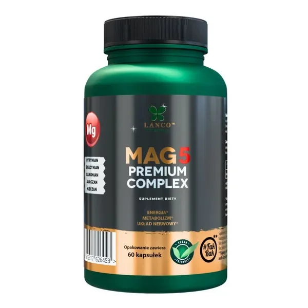 Magnez 200mg 60 kapsułek [LANCO NUTRITIONS] - LANCO NUTRITIONS