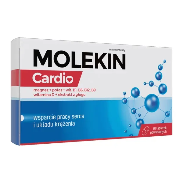 Magnez 200mg + Potas 300mg + Witaminy B + D3 30 tabletek [Molekin] - Molekin