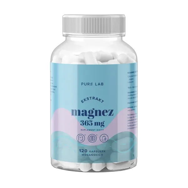Magnez 365 mg 120 kapsułek [Pure Lab] - Pure Lab