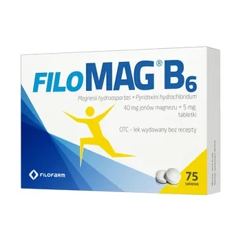 Magnez 40 mg + Witamina B6 5 mg 75 tabletek [Filomag] - Filomag
