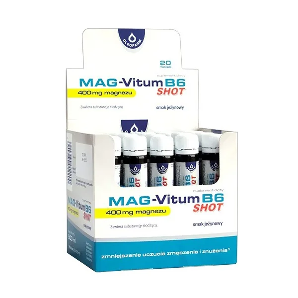 Magnez 400mg + Witamina B6 2,1mg 20 fiolek [Mag-Vitum] - Mag-Vitum