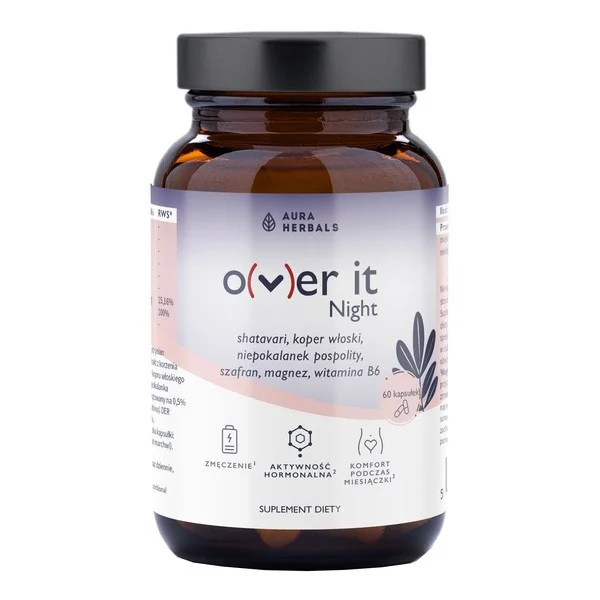 Magnez 56,85 mg + Ekstrakt z niepokalanka + Szafran 60 kapsułek [Aura Herbals] - Aura Herbals