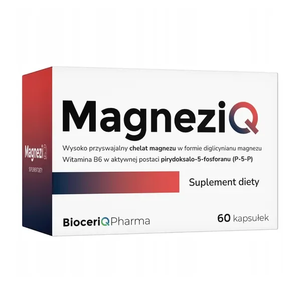 Magnez 94 mg + Witamina B6 60 kapsułek [MagneziQ] - MagneziQ