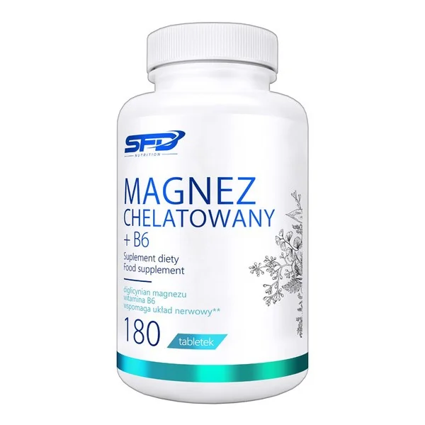 Magnez Chelatowany + B6 100mg 180 tabletek [SFD] - SFD nutrition