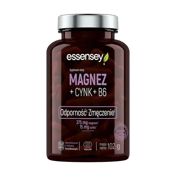 Magnez + Cynk + B6 120 kapsułek [Essensey] - Essensey