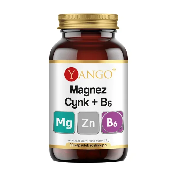 Magnez + Cynk + B6 154,5mg/10mg/6mg 90 kapsułek [Yango] - Yango