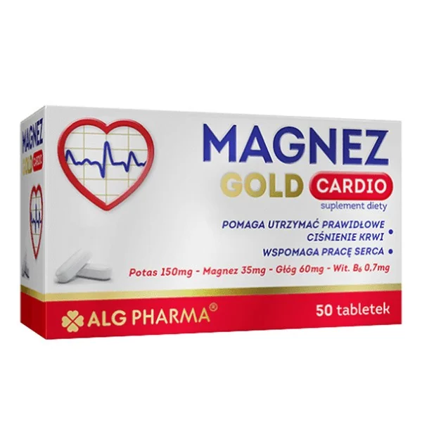 Magnez Gold Cardio 35mg + Potas 150mg 50 tabletek [Alg Pharma] - Alg Pharma