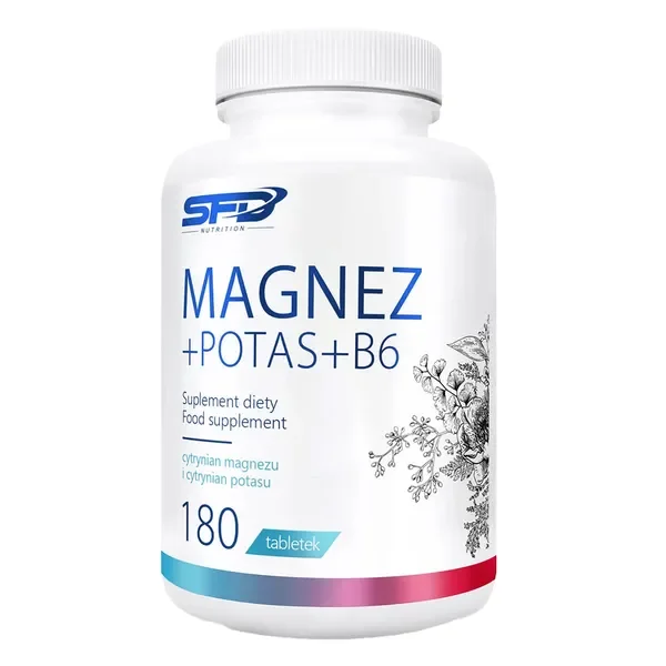 Magnez + Potas + B6 120mg/300mg/2,8mg 180 tabletek [SFD] - SFD nutrition