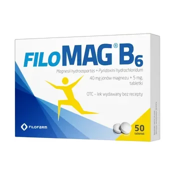 Magnez + Witamina B6 40mg + 5mg 50 tabletek [Filomag] - Filomag