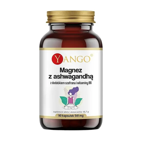 Magnez z ashwagandhą 174,6 mg 90 kapsułek [Yango] - Yango