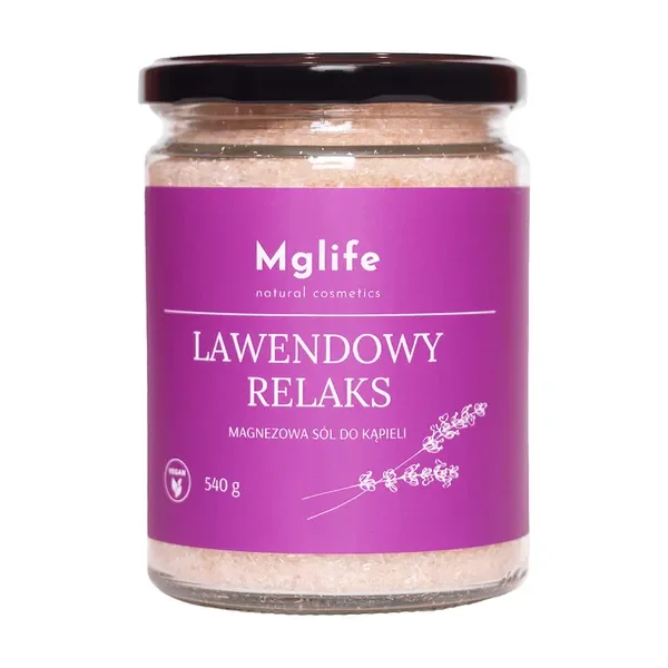 Magnezowa sól do kąpieli Lawendowy relaks 540g [Mglife] - Mglife