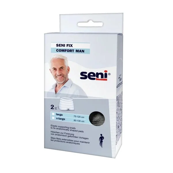 Majtki elastyczne mocujące czarne rozmiar L 2 szt. [Seni] - Seni