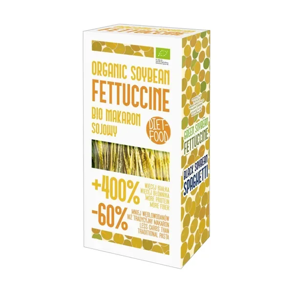 Makaron sojowy pomarańczowy Fettuccine 200g [Diet-Food] - Diet-Food