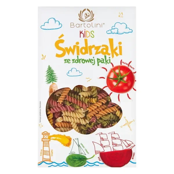 Makaron Świdrzaki ze zdrowej paki 250g [Bartolini Kids] - Bartolini