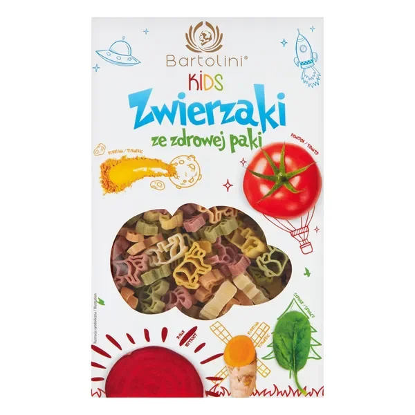 Makaron Zwierzaki ze zdrowej paki 250g [Bartolini] - Bartolini