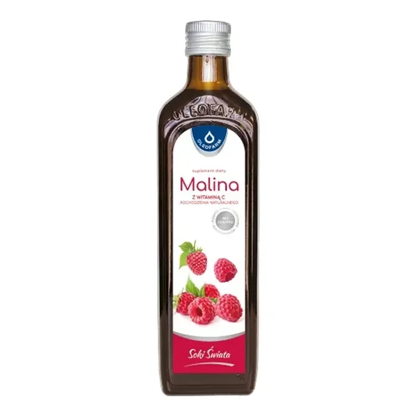 Malina z witaminą C pochodzenia naturalnego płyn 490ml [Oleofarm] - Oleofarm