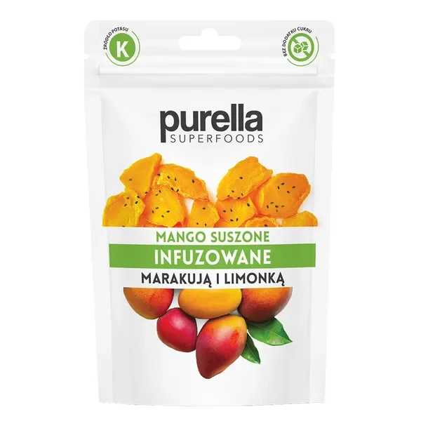 Mango suszone infuzowane marakują i limonką 55g [Purella] - Purella