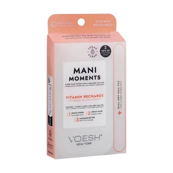 Mani Moments podwójny zestaw do manicure Vitamin Recharge 7 szt. [Voesh] - Voesh