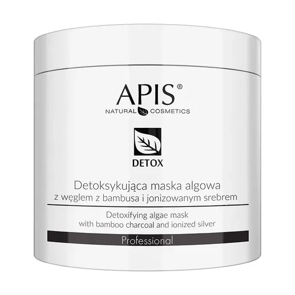Maska algowa z węglem z bambusa i jonizowanym srebrem 200g [Apis] - Apis