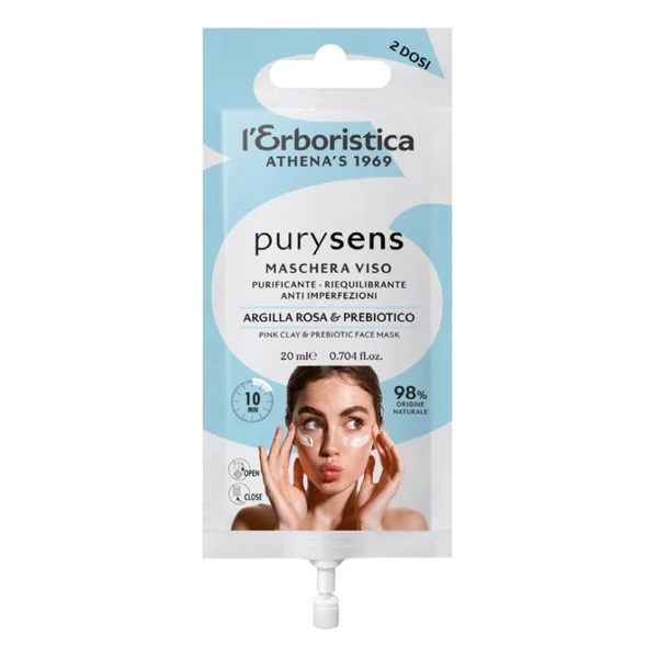 Maska do twarzy z różową glinką 20ml [L'Erboristica] - L'Erboristica
