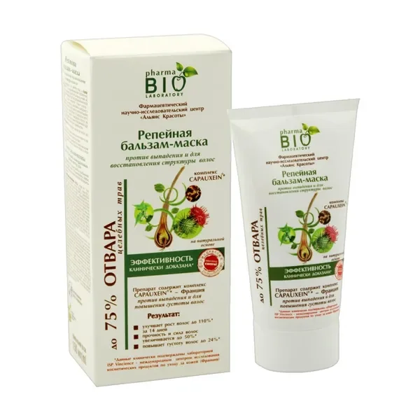 Maska łopianowa przeciw wypadaniu włosów 150ml [Pharma Bio Laboratory] - Pharma Bio Laboratory