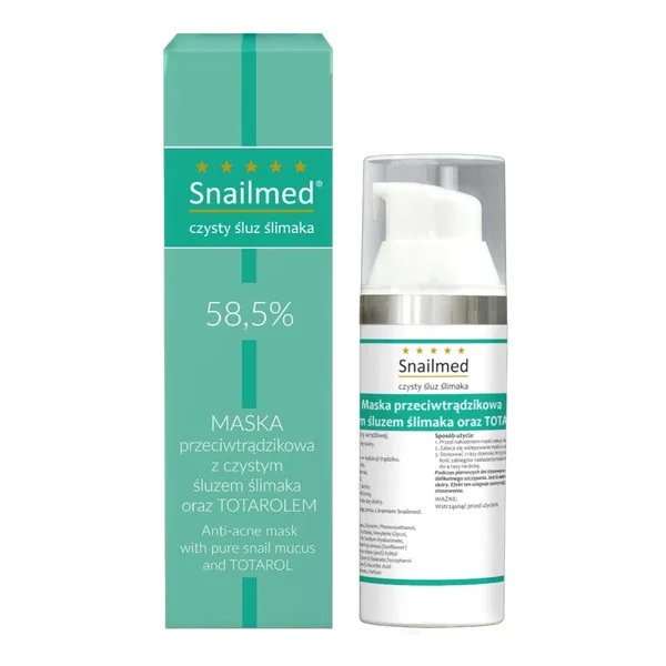 Maska przeciwtrądzikowa z naturalnym śluzem ślimaka 30ml [Snailmed] - Snailmed