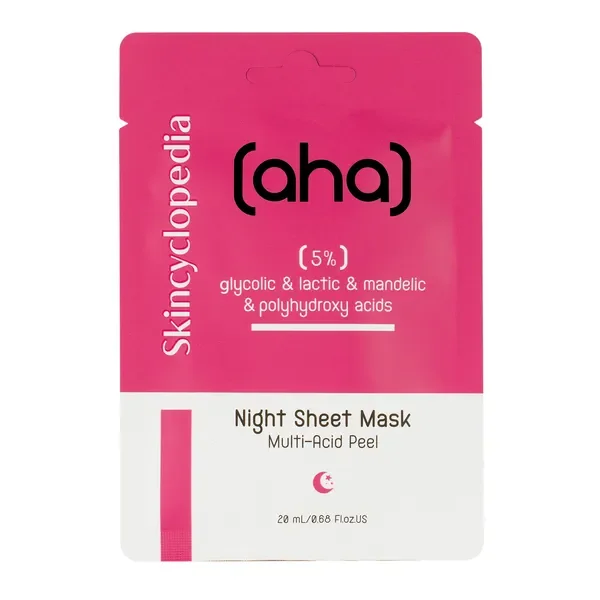 Maska w płachcie do nocnego peelingu twarzy 20ml [Skincyclopedia] - Skincyclopedia