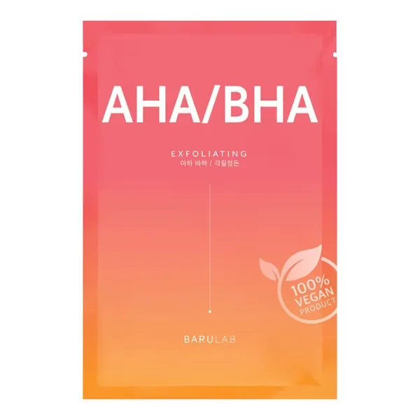 Maska w płacie z kwasami AHA i BHA 23g [Barulab] - Barulab
