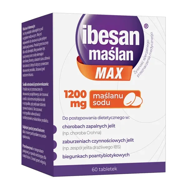 Maślan sodu 1200 mg 60 tabletek [Ibesan] - Ibesan