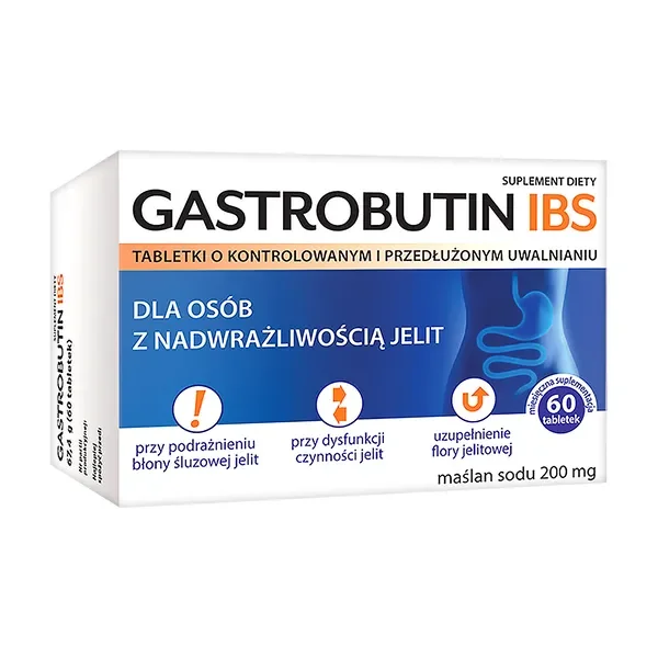 Maślan sodu 200 mg 60 tabletek [Gastrobutin] - Gastrobutin