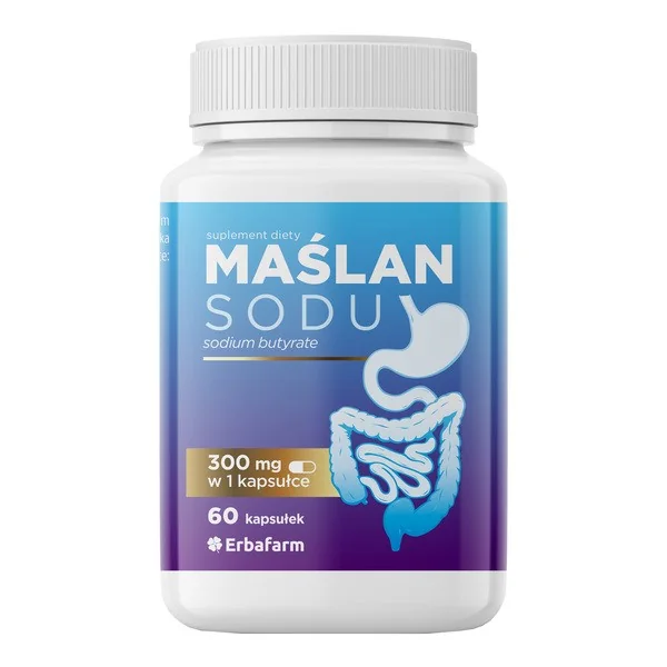 Maślan Sodu 300mg 60 kapsułek [Erbafarm] - Erbafarm