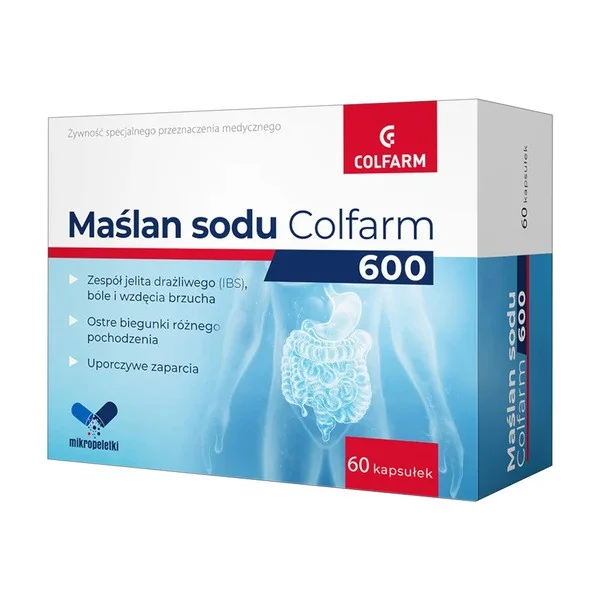Maślan sodu 600 mg 60 kapsułek [Colfarm] - Colfarm