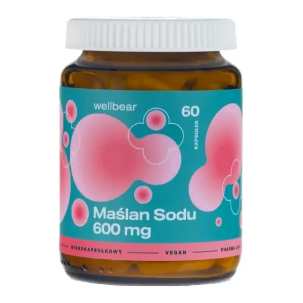 Maślan sodu 600 mg 60 kapsułek [Wellbear] - Wellbear