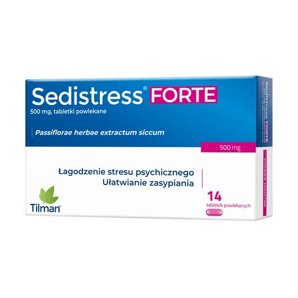 Męczennica 500 mg 14 tabletek [Sedistress Forte] - Sedistress Forte