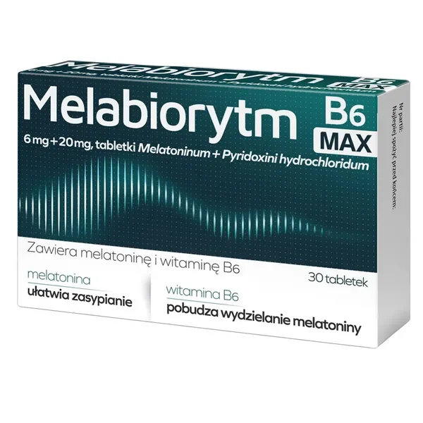 Melabiorytm B6 Max 6mg + 20mg 30 tabletek [AFLOFARM] - AFLOFARM