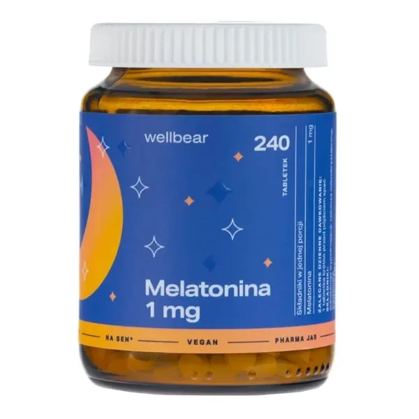 Melatonina 1 mg 240 tabletek [Wellbear] - Wellbear