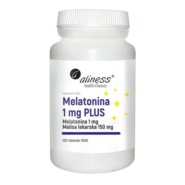 Melatonina 1 mg Plus 100 tabletek [Aliness] - Aliness Health'N'Beauty