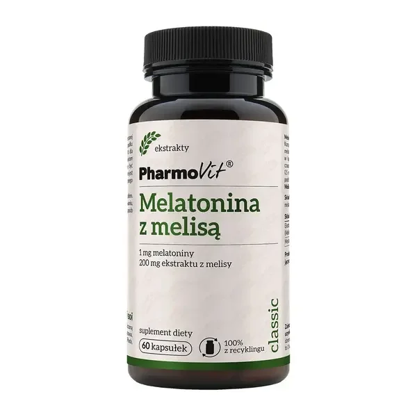 Melatonina 1 mg z melisą 60 kapsułek [Pharmovit] - Pharmovit