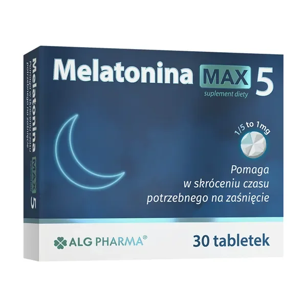 Melatonina 5 mg 30 tabletek [Alg Pharma] - Alg Pharma