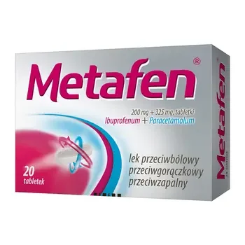 Metafen Ibuprofen 200mg + Paracetamol 325mg 20 tabletek [POLPHARMA] - POLPHARMA