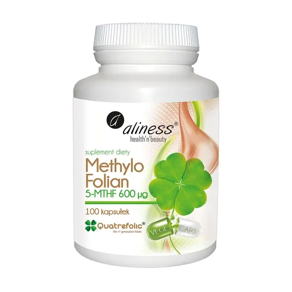 Methylo Folian 5-MTHF 600 μg 100 kapsułek [Aliness] - Aliness Health'N'Beauty