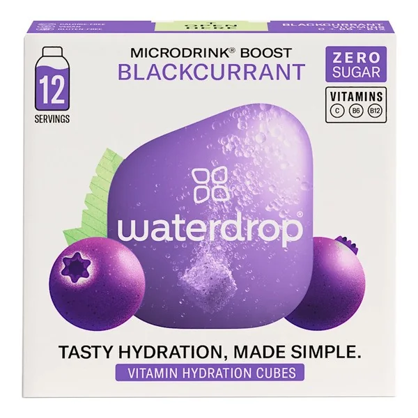 Microdrink Boost Blackcurrant kostki musujące 12 szt [Waterdrop] - Waterdrop