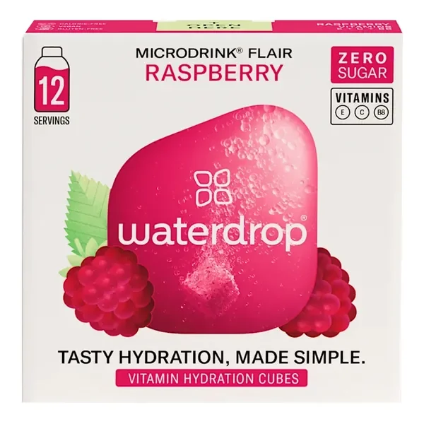 Microdrink Flair Raspberry kostki musujące 12 szt [Waterdrop] - Waterdrop