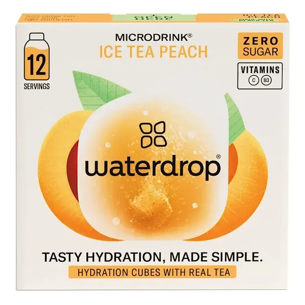 Microdrink Ice Tea Peach kostki musujące 12 szt. [Waterdrop] - Waterdrop