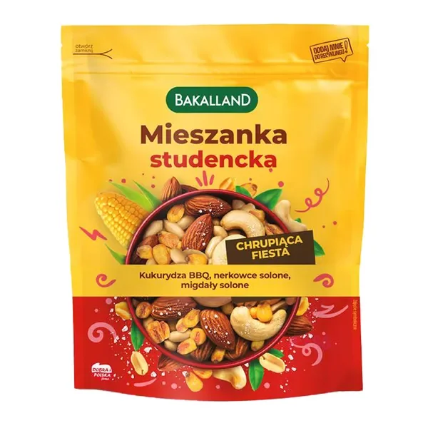 Mieszanka studencka Chrupiąca Fiesta 120g [Bakalland] - Bakalland