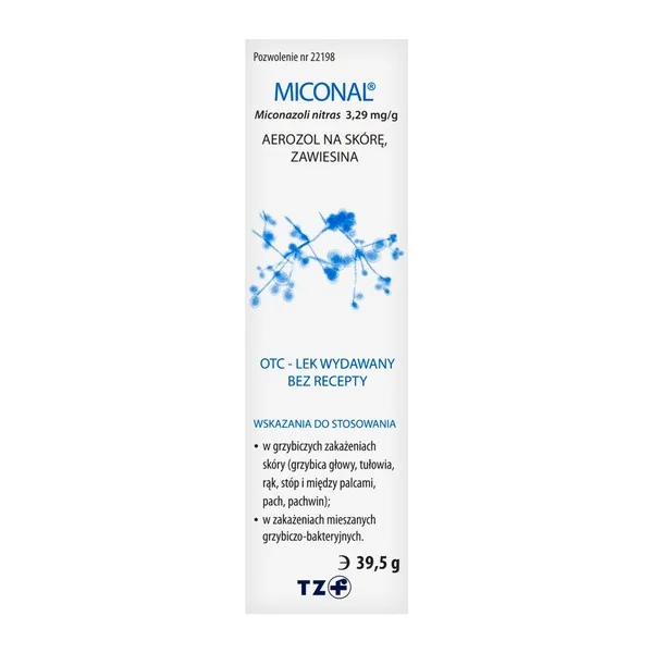 Mikonazol 3,29 mg/g aerozol 39,5 g [Miconal] - Miconal