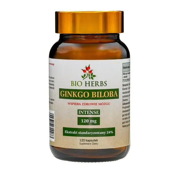 Miłorząb dwuklapowy 120 mg 120 kapsułek [My Herbs] - My Herbs