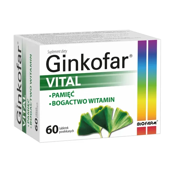 Miłorząb japoński 110 mg + Kompleks witamin 60 tabletek [Ginkofar] - Ginkofar